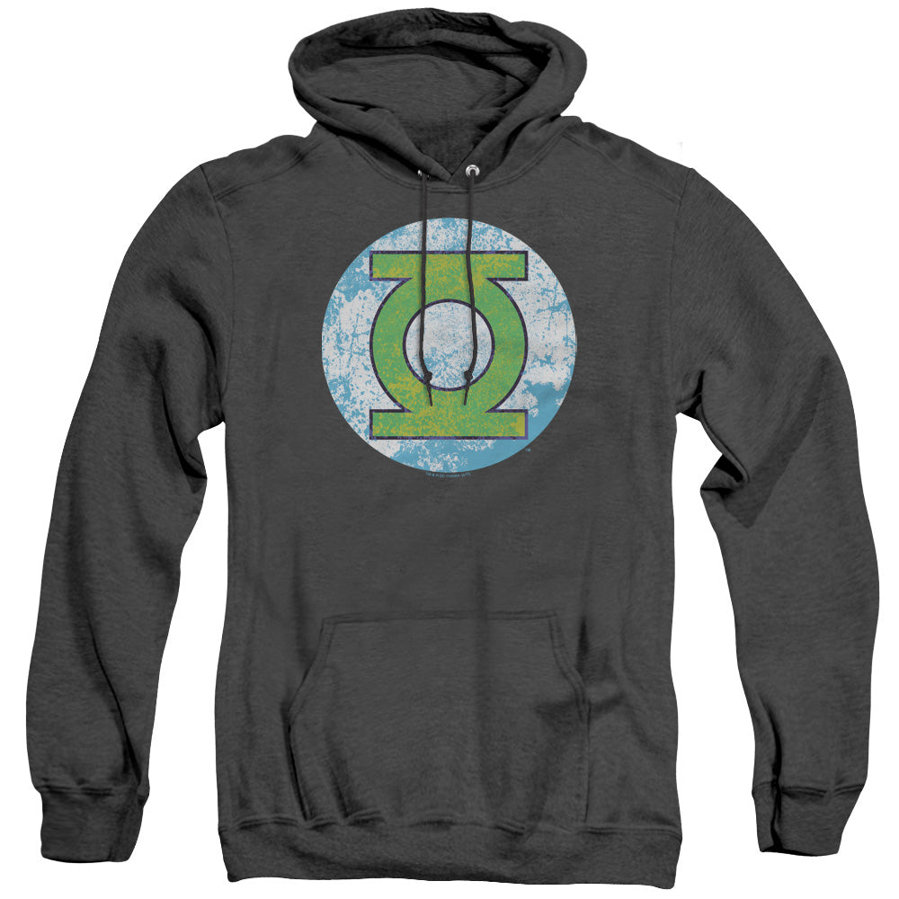 DC Comics Gl Neon Distress Logo Heather Mens Hoodie Black Officially Licensed