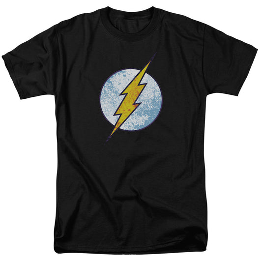 DC Comics Flash Flash Neon Distress Logo Mens T Shirt Black Officially Licensed