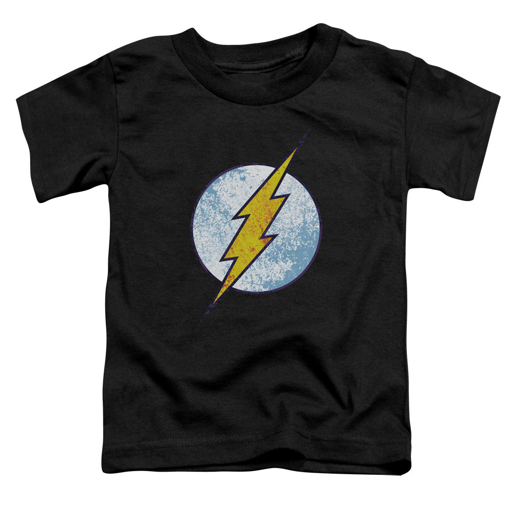 DC Comics Flash Flash Neon Distress Logo Toddler Kids Youth T Shirt Black Officially Licensed