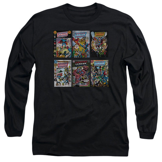 DC Comics DC Comics Covers Mens Long Sleeve Shirt Black Officially Licensed