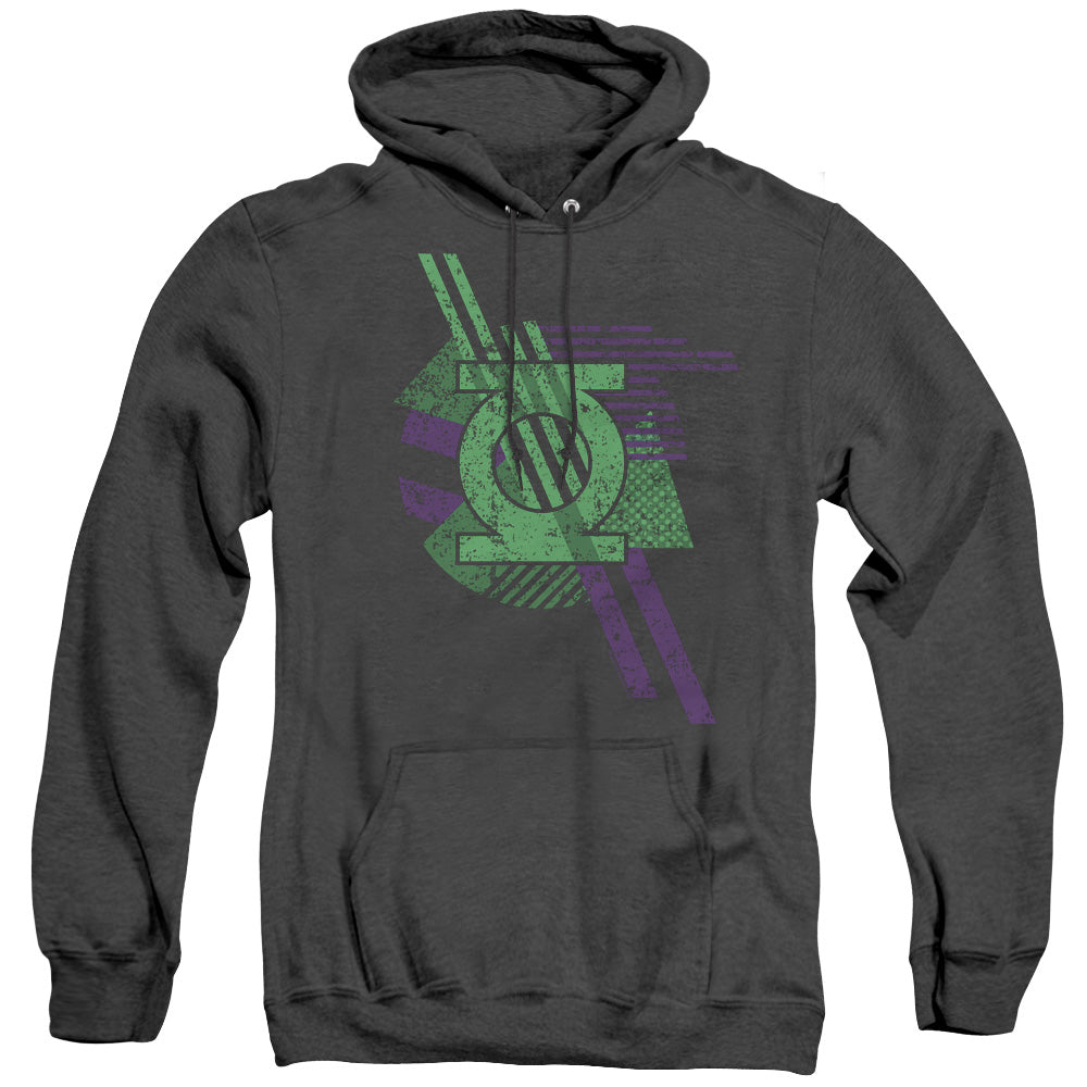 DC Comics Lantern Shapes Heather Mens Hoodie Black Officially Licensed