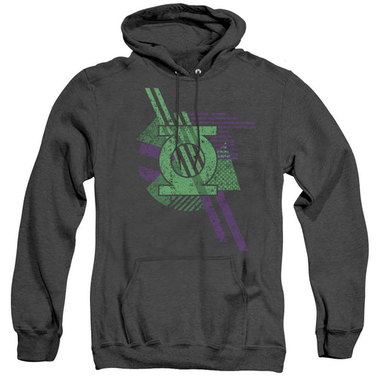 DC Comics Lantern Shapes Heather Mens Hoodie Black Officially Licensed
