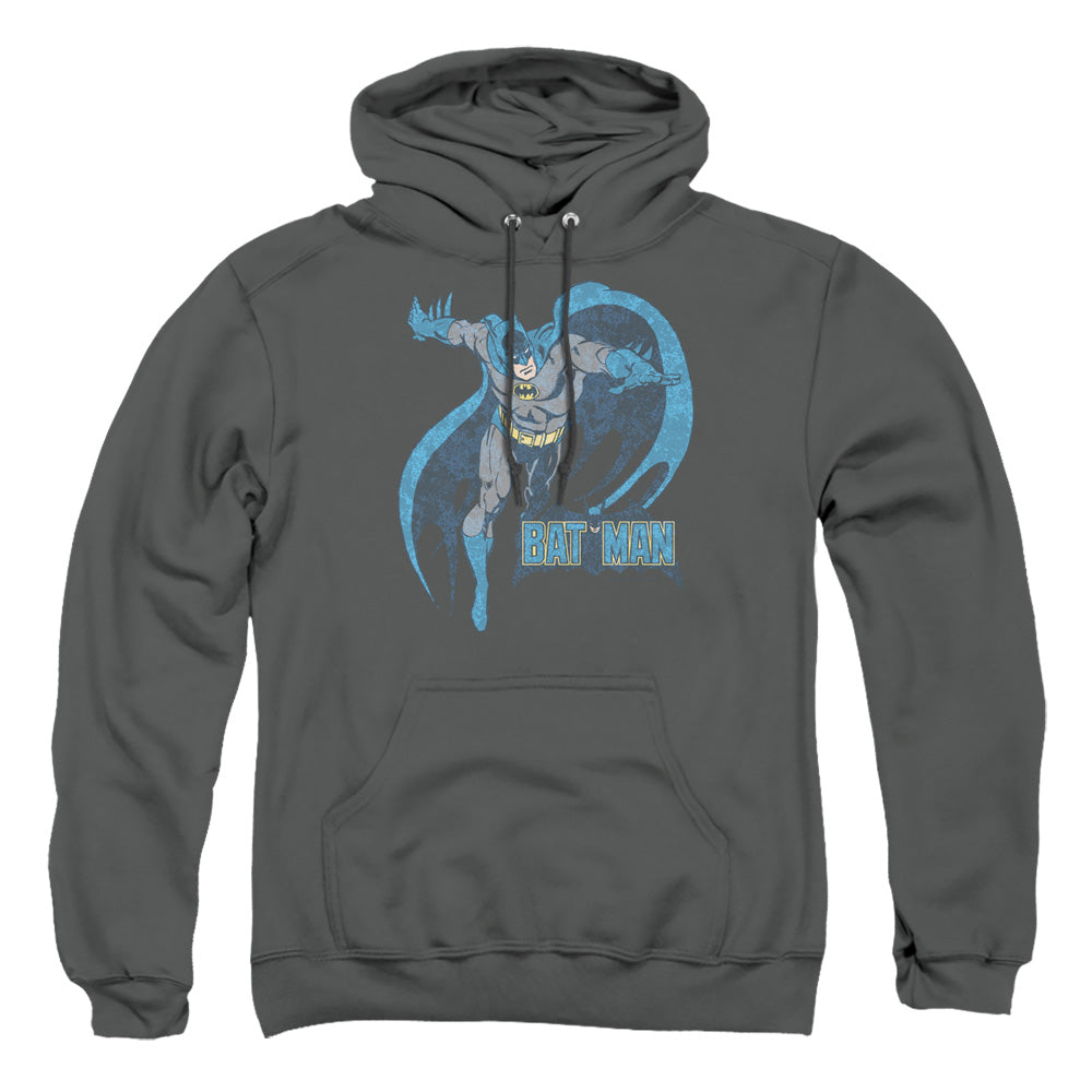 Dco Desaturated Batman Mens Hoodie Charcoal Officially Licensed