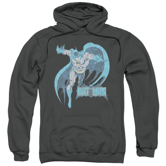 DC Comics Desaturated Batman Mens Hoodie Charcoal Officially Licensed
