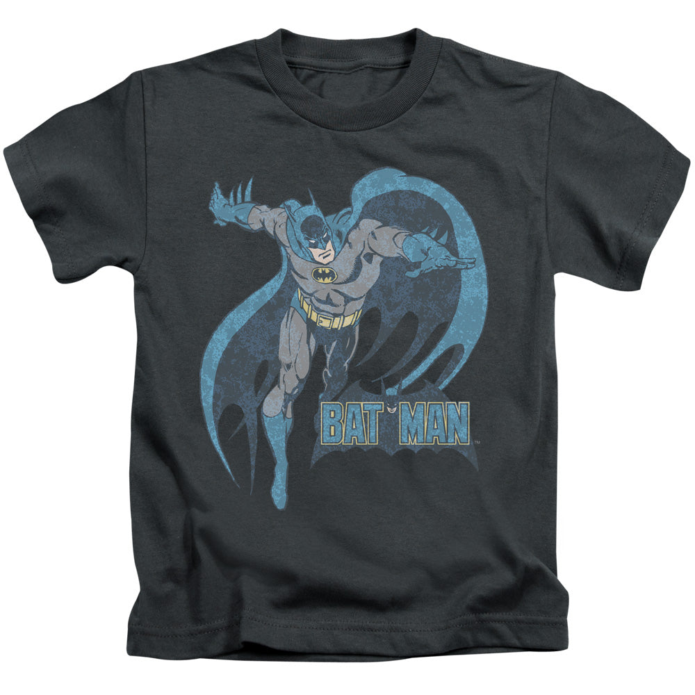 DC Comics Desaturated Batman Juvenile Kids Youth T Shirt Charcoal Officially Licensed