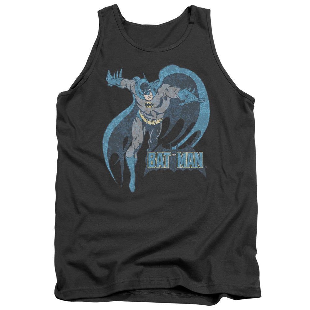 Dco Desaturated Batman Mens Tank Top Shirt Charcoal Officially Licensed