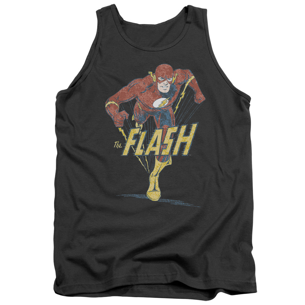 Dc Flash Desaturated Flash Mens Tank Top Shirt Charcoal Officially Licensed