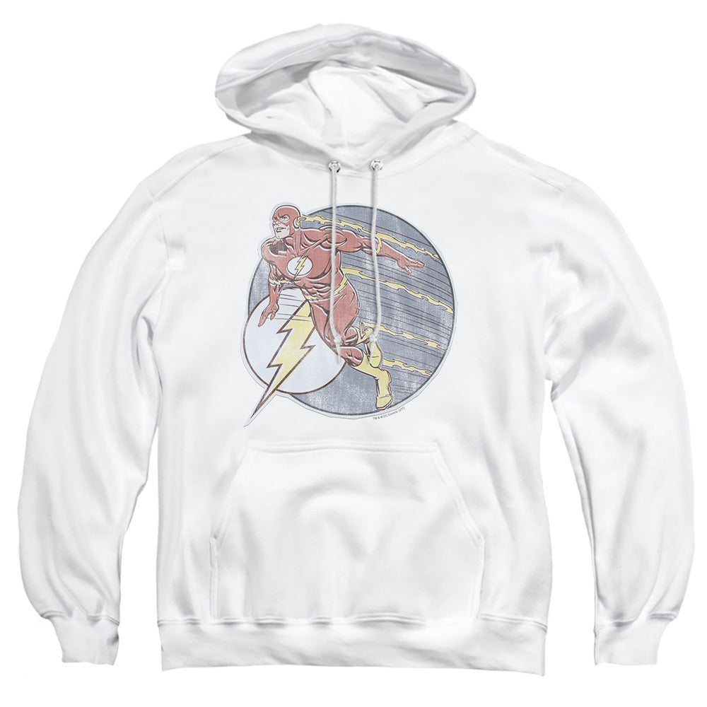 Dc Flash Retro Flash Iron On Mens Hoodie White Officially Licensed