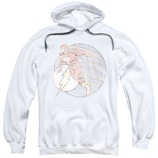 DC Comics Flash Retro Flash Iron on Mens Hoodie White Officially Licensed