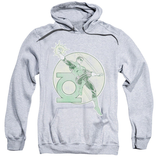 DC Comics Retro Lantern Iron on Mens Hoodie Athletic Heather Officially Licensed