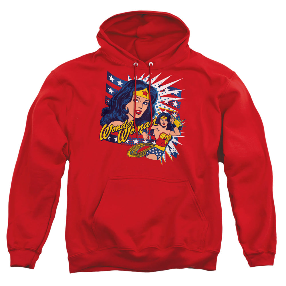 Dco Pop Art Wonder Mens Hoodie Red Officially Licensed