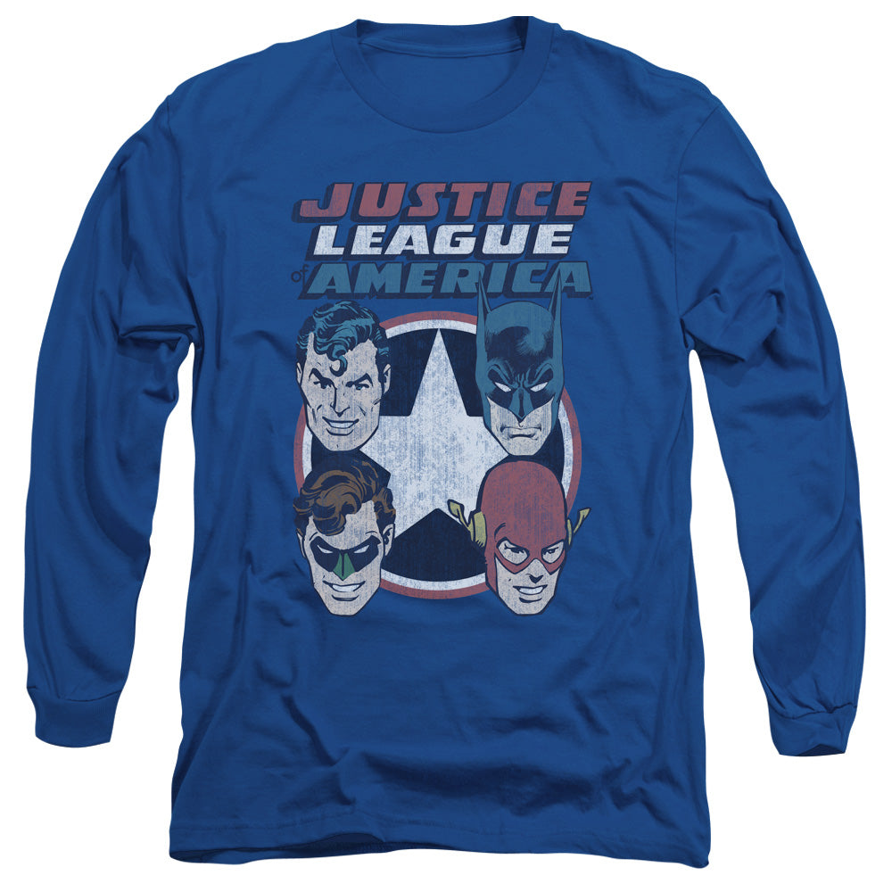 Dco 4 Stars Mens Long Sleeve Shirt Royal Blue Officially Licensed