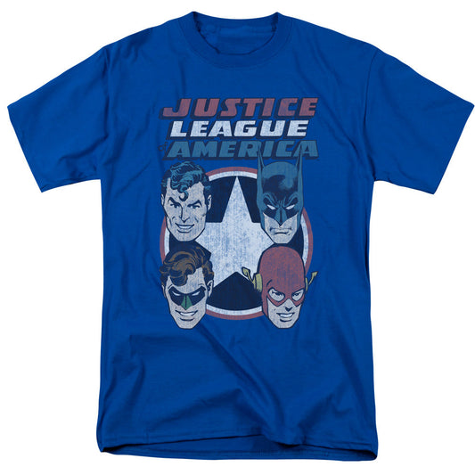 DC Comics 4 Stars Mens T Shirt Royal Blue Officially Licensed