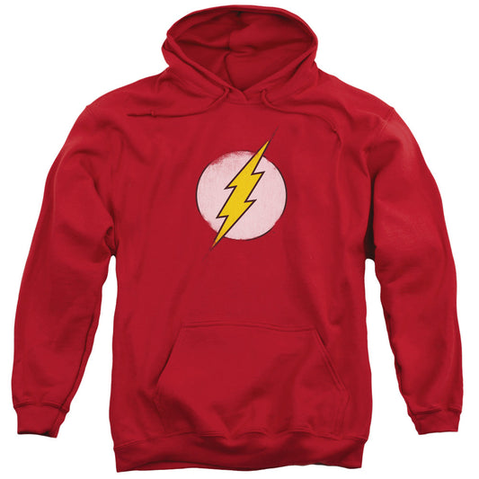 DC Comics Flash Rough Flash Logo Mens Hoodie Red Officially Licensed
