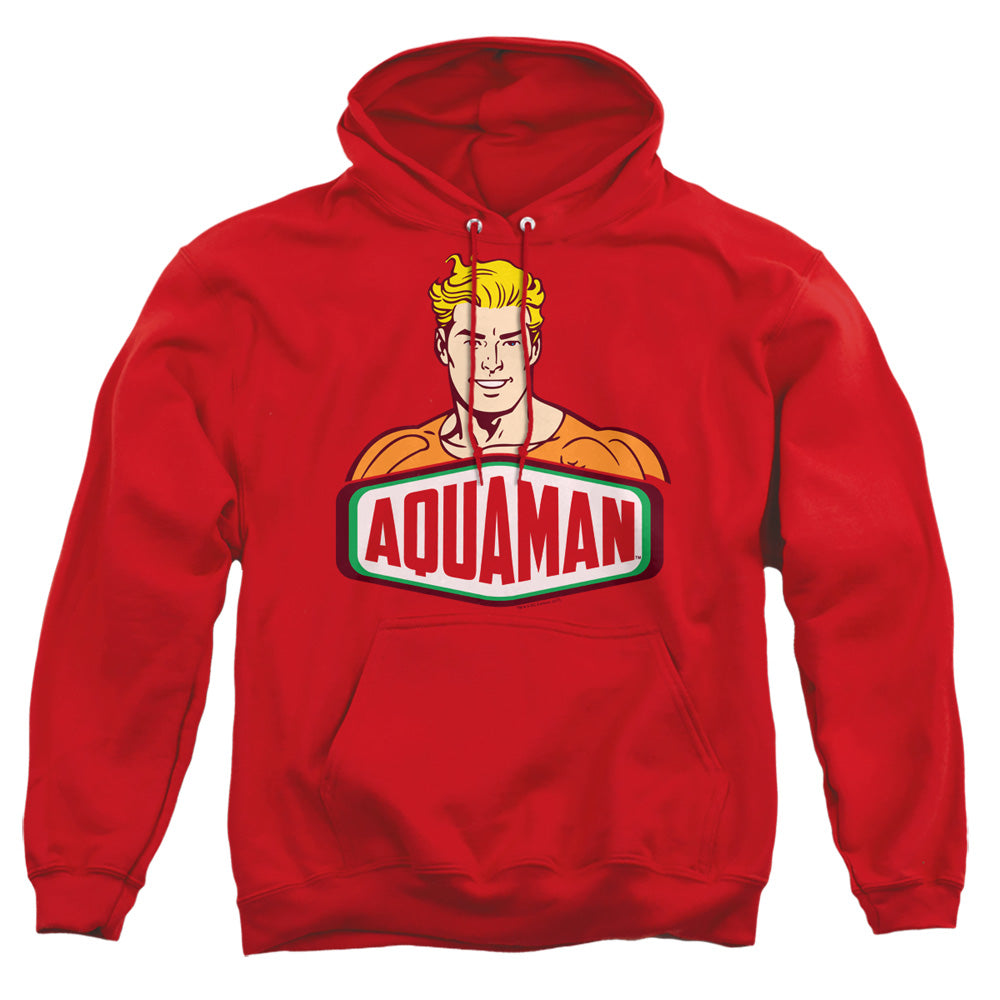 Dco Aquaman Sign Mens Hoodie Red Officially Licensed
