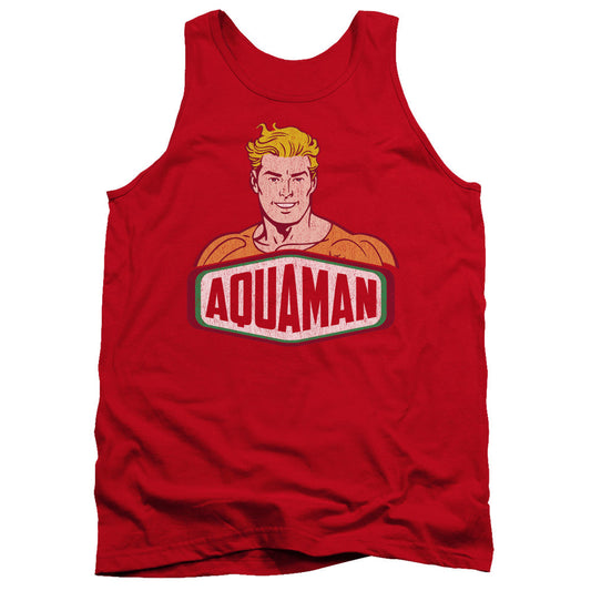 DC Comics Aquaman Sign Mens Tank Top Shirt Red Officially Licensed