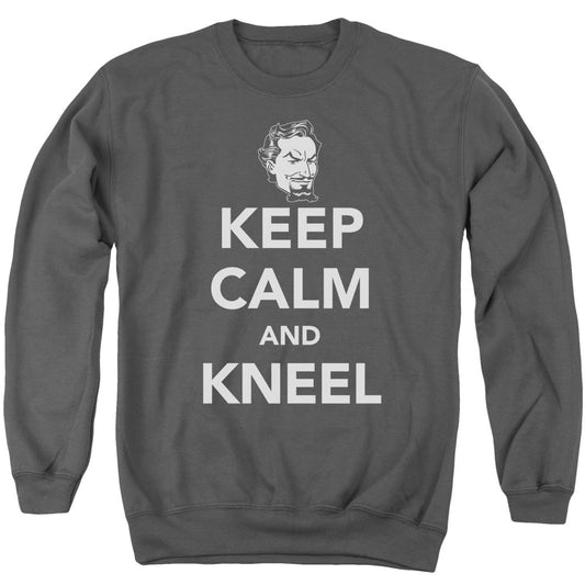Dc Keep Calm And Kneel Mens Crewneck Sweatshirt Charcoal