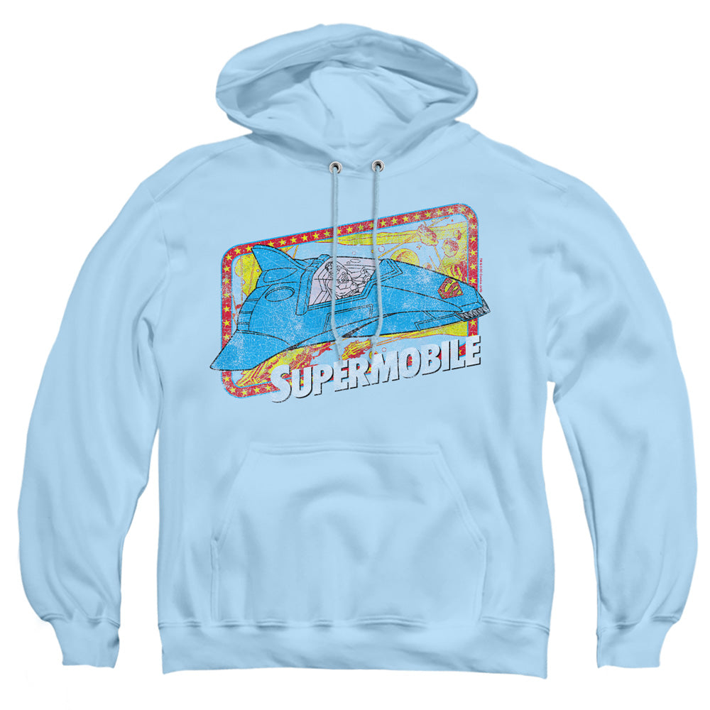 Dc Supermobile Mens Hoodie Light Blue Officially Licensed