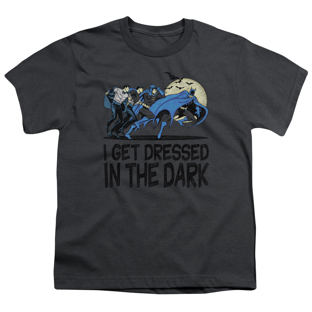 DC Comics Get Dressed Kids Youth T Shirt Charcoal Officially Licensed