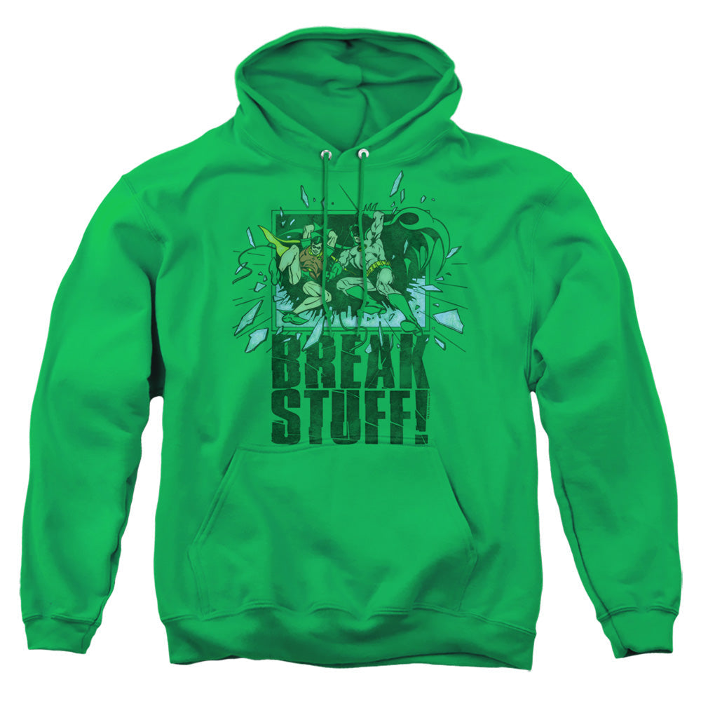 Dc Break Stuff Mens Hoodie Kelly Green Officially Licensed