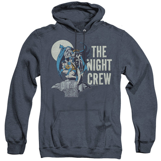 DC Comics Night Crew Heather Mens Hoodie Navy Blue Officially Licensed