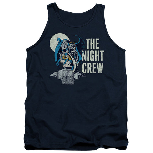 DC Comics Night Crew Mens Tank Top Shirt Navy Blue Officially Licensed