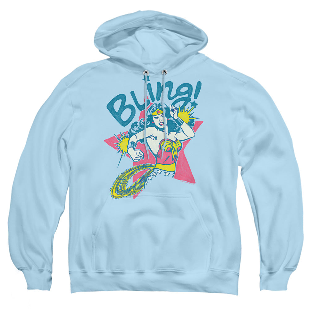 Dc Bling Mens Hoodie Light Blue Officially Licensed