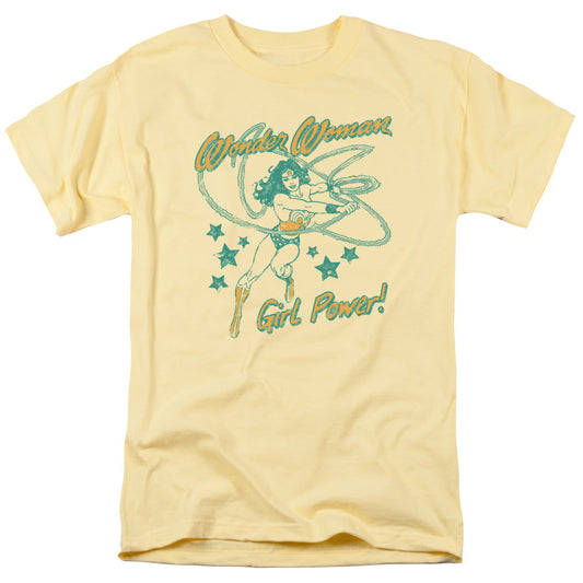 DC Comics Wonder Woman Girl Power Mens T Shirt Yellow Officially Licensed