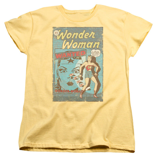 DC Comics Ww Wanted Womens T Shirt Banana Officially Licensed