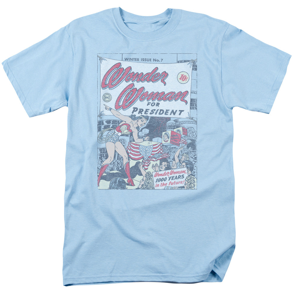 DC Comics Ww for President Mens T Shirt Light Blue Officially Licensed
