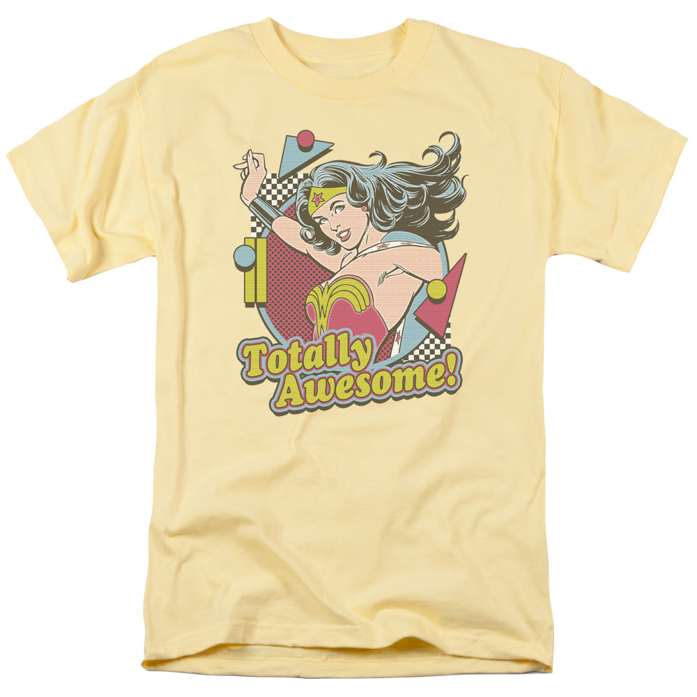 DC Comics Totally Awesome Mens T Shirt Yellow Officially Licensed
