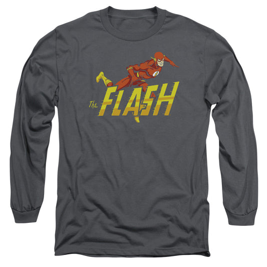 DC Comics Flash 8 Bit Flash Mens Long Sleeve Shirt Black Officially Licensed