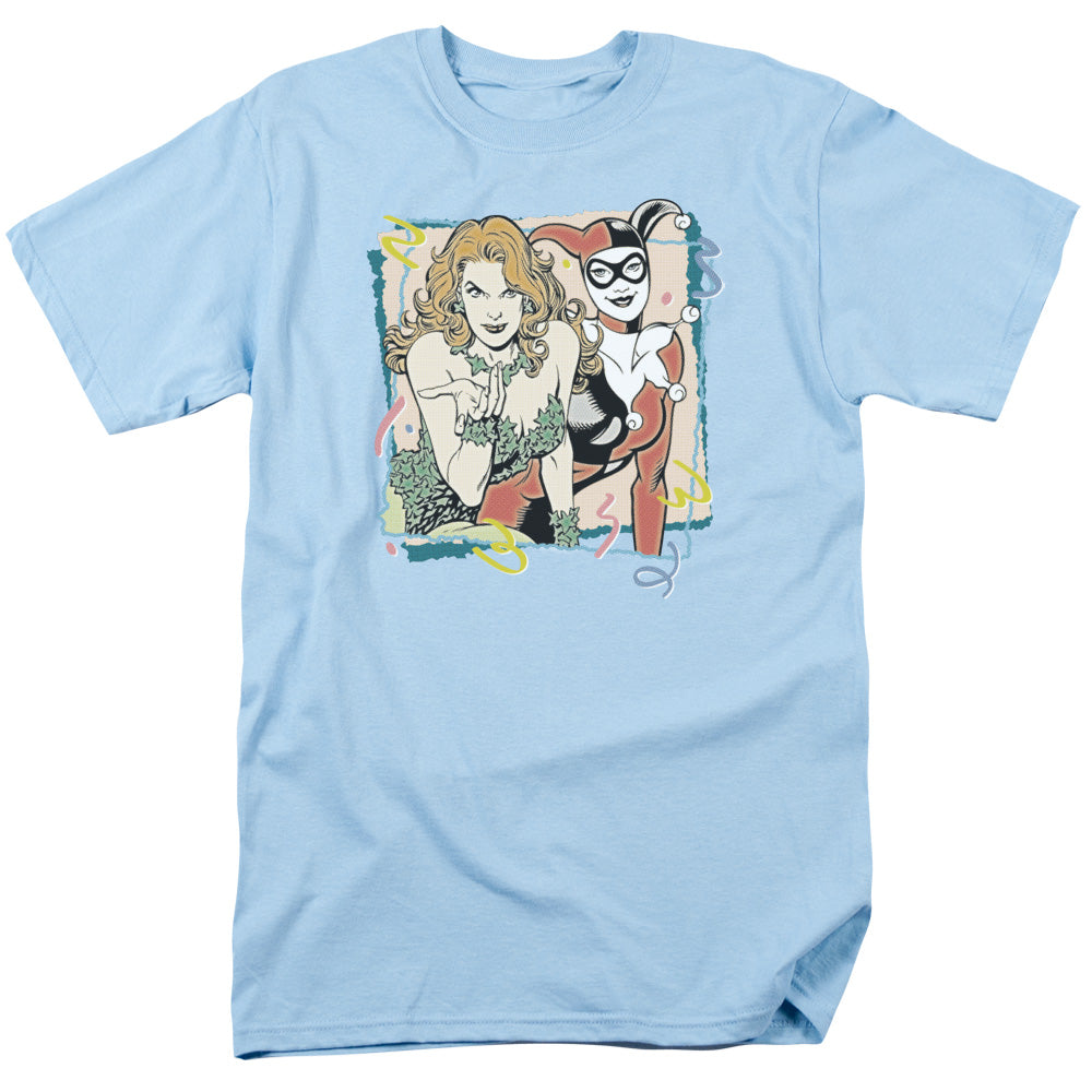 DC Comics Totally Harvey & Ivy Mens T Shirt Light Blue Officially Licensed