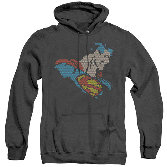DC Comics Lite Brite Superman Heather Mens Hoodie Black Officially Licensed