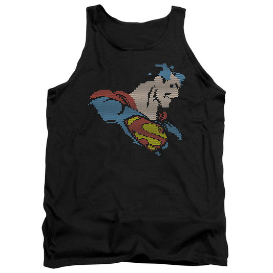 DC Comics Lite Brite Superman Mens Tank Top Shirt Black Officially Licensed
