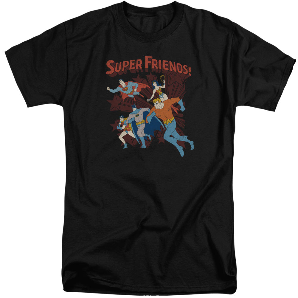Dc Super Running Mens Tall T Shirt Black Officially Licensed