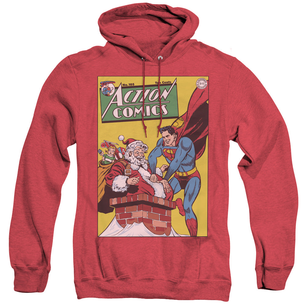 Dc Cover No. 105 Mens Heather Hoodie Red Officially Licensed