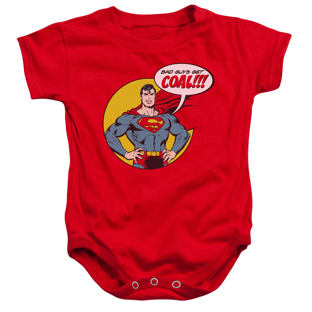 DC Comics Coal Infant Baby Snapsuit Red Officially Licensed