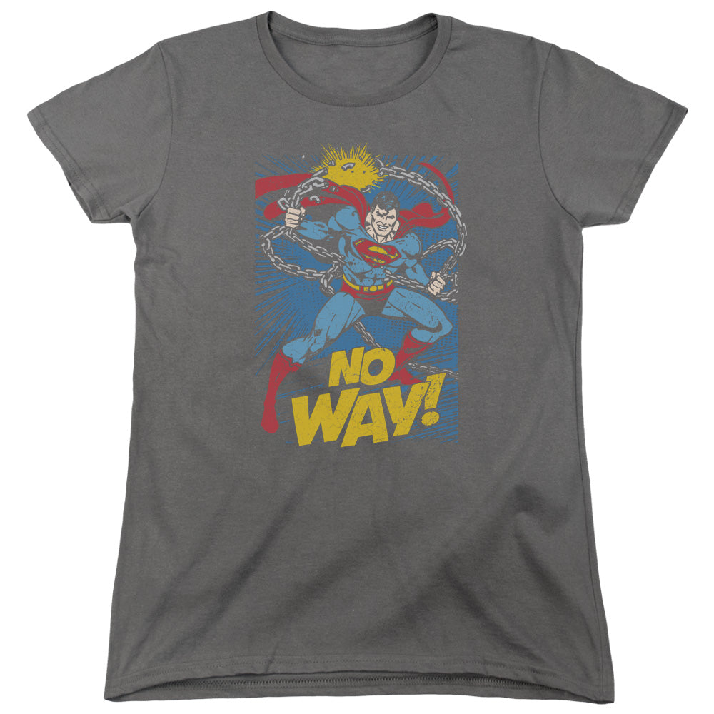 DC Comics No Way Womens T Shirt Charcoal Officially Licensed