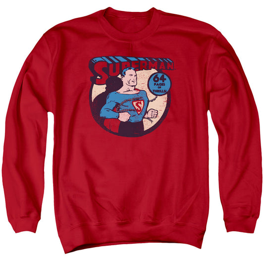 Dc Superman 64 Mens Crewneck Sweatshirt Red