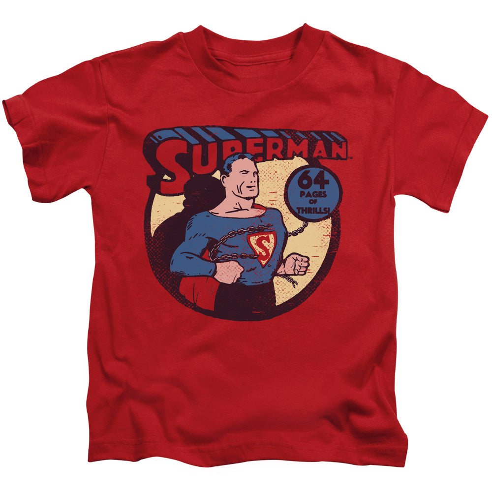 DC Comics Superman 64 Juvenile Kids Youth T Shirt Red Officially Licensed