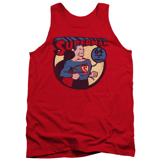 DC Comics Superman 64 Mens Tank Top Shirt Red Officially Licensed