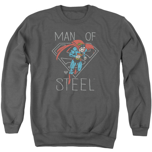 Dc Hardened Heart Mens Crewneck Sweatshirt Charcoal