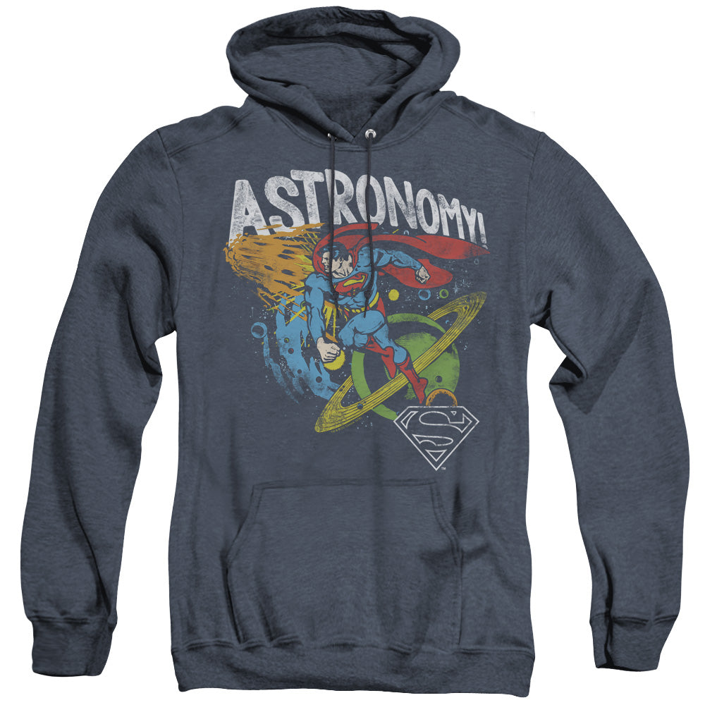 DC Comics Astronomy Heather Mens Hoodie Navy Blue Officially Licensed