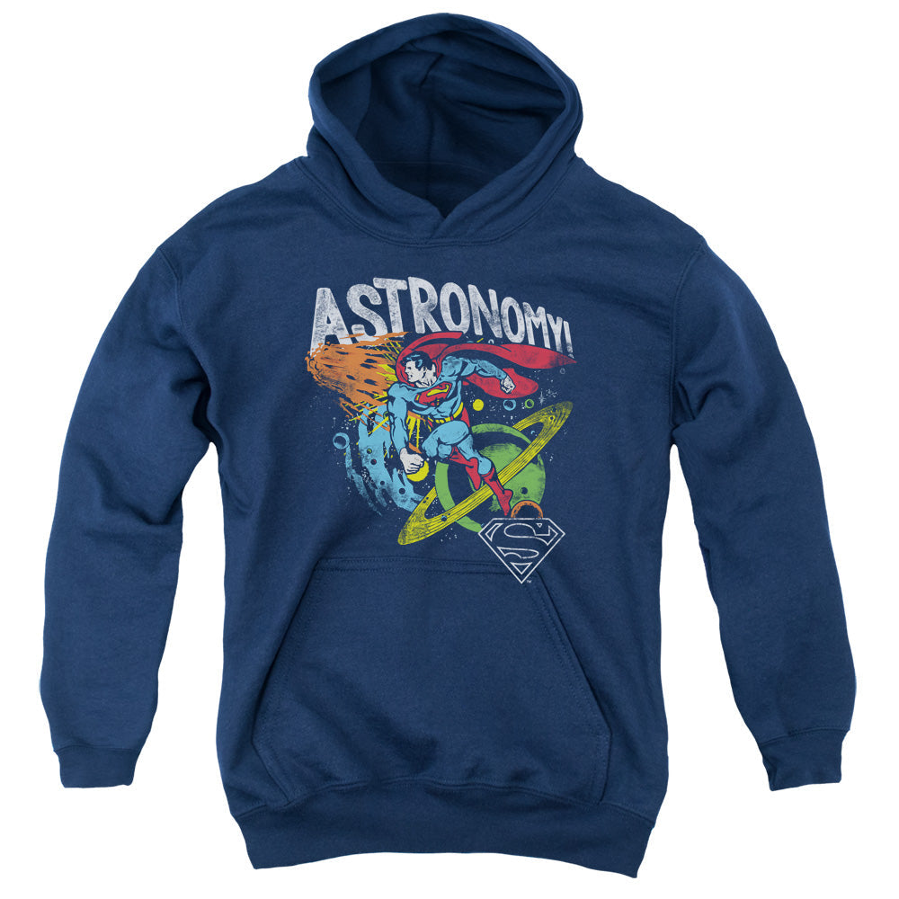 DC Comics Astronomy Kids Youth Hoodie Navy Blue Officially Licensed