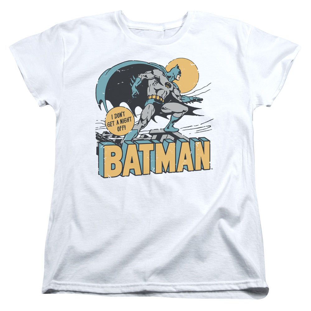 DC Comics Night Off Womens T Shirt White Officially Licensed