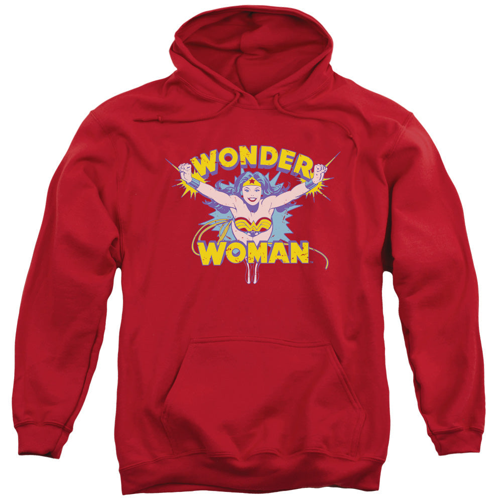 DC Comics Flying Through Mens Hoodie Red Officially Licensed