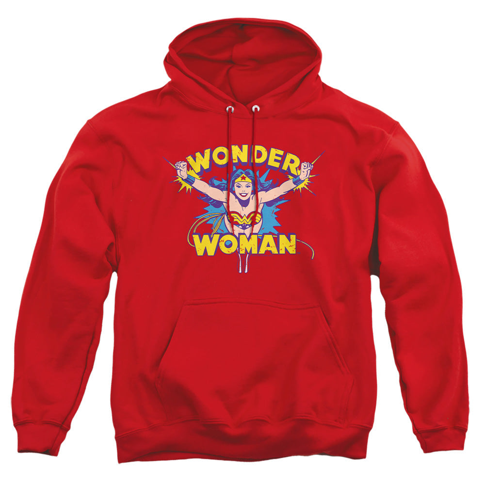 Dc Flying Through Mens Hoodie Red Officially Licensed