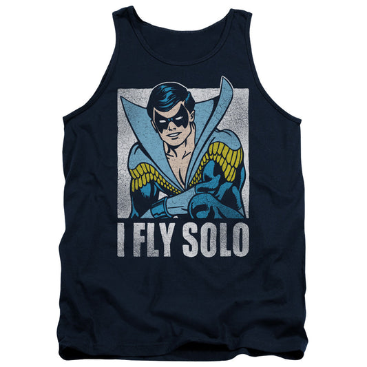 DC Comics Fly Solo Mens Tank Top Shirt Navy Blue Officially Licensed
