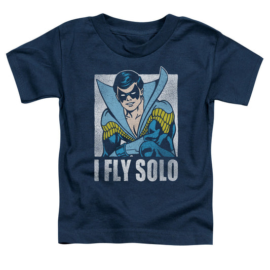 DC Comics Fly Solo Toddler Kids Youth T Shirt Navy Blue Officially Licensed